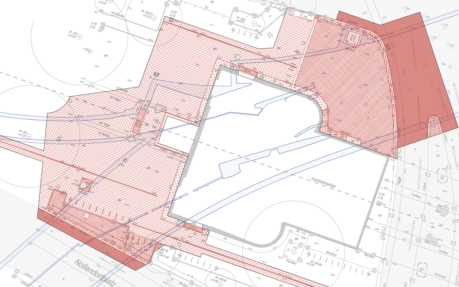 Auszug Entwurfplanung Wiederherstellung der Oberfl&auml;chen