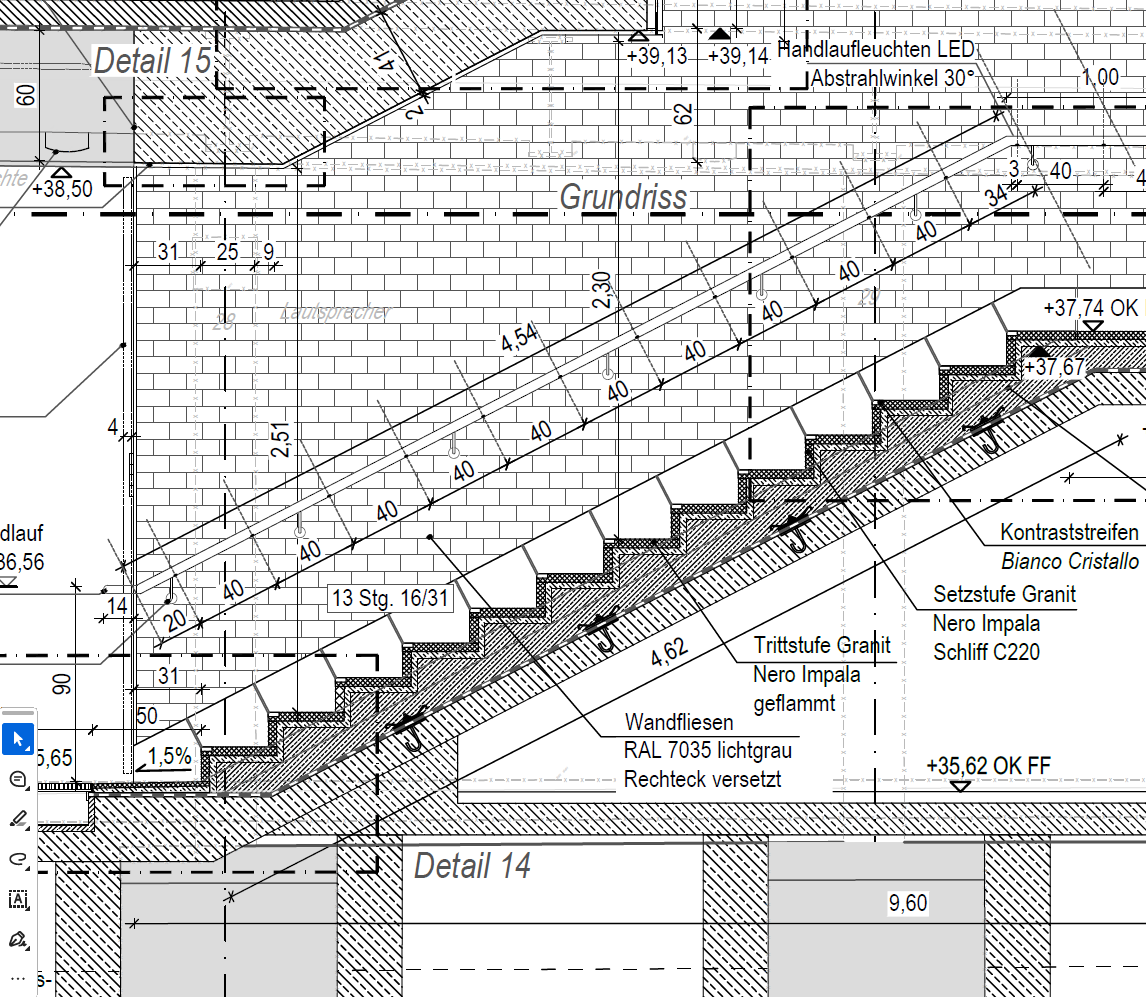 Ausf&uuml;hrungsplanung Ausschnitt Treppe_1